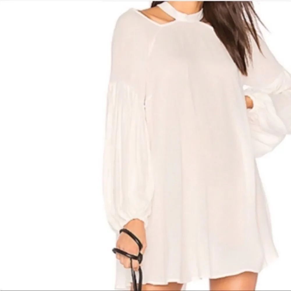 FREE PEOPLE | Drift Away Cold Shoulder Ivory Tunic Top or Dress Women’s Size S - Picture 2 of 13